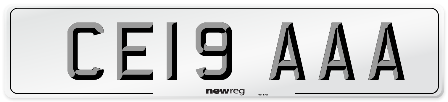CE19 AAA Number Plate from New Reg